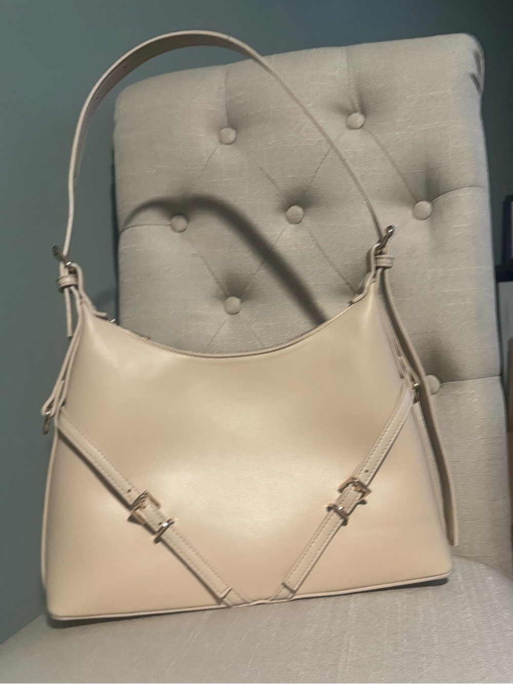 Creamy Beige Structured Shoulder/Crossbody Bag – Preowned
